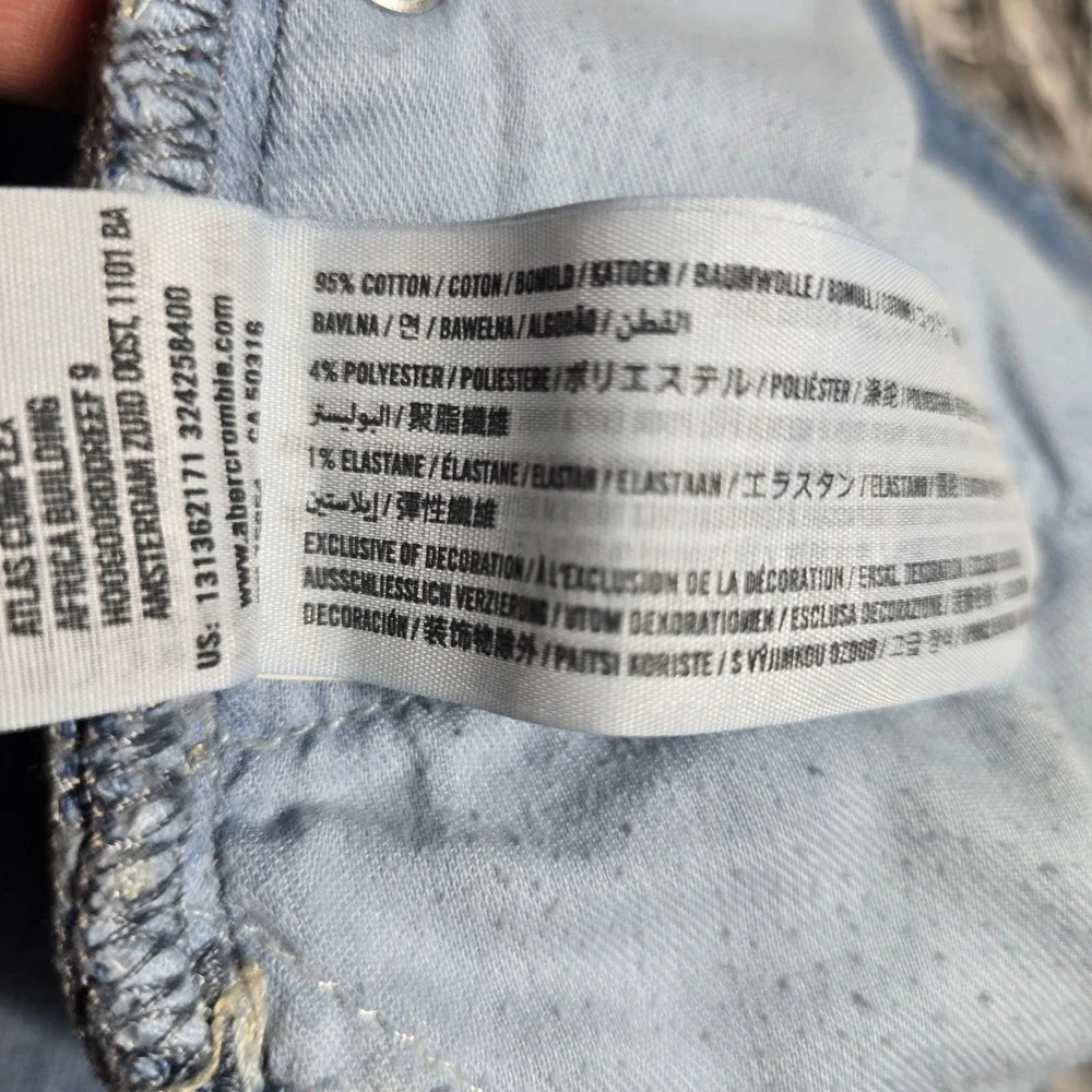Abercrombie & Fitch Rustin Athletic Slim Jeans Mens 34x32 Light Wash Stretch